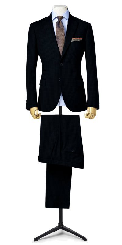 S011-Lancaster Mist Blue Tweed Custom Suit