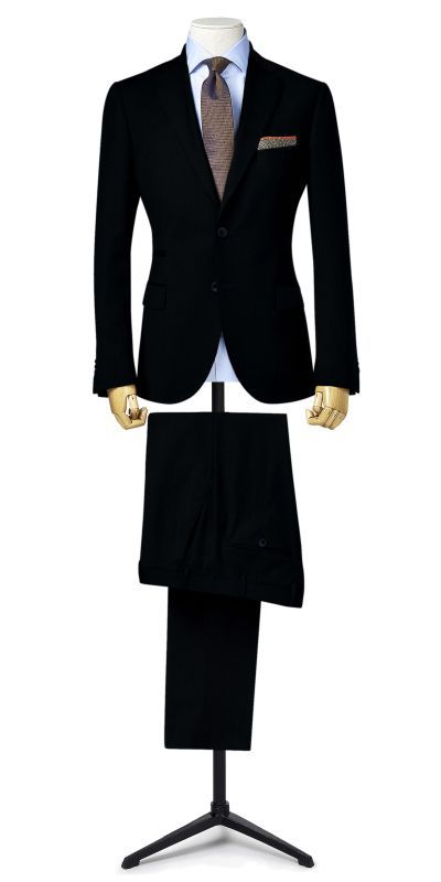 S012-Amboise Melange Black Tweed Suit