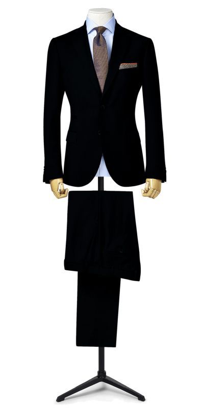 S020-Malbork Sateen Black Custom Suit