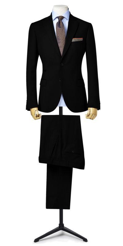 S026-Wartburg Black BirdsEye Custom suit